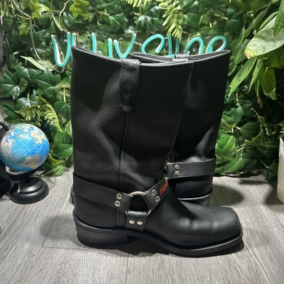 Vintage HH DOUBLE H Barry Leather Mens Size 10 EE Motorcycle Harness Boots USA - Picture 8 of 11